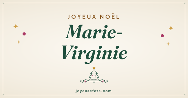 Image « Joyeux Noël Marie-Virginie » au format large