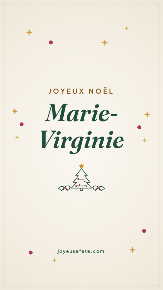Image « Joyeux Noël Marie-Virginie » au format story