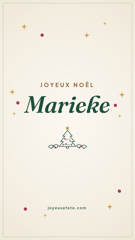 Image « Joyeux Noël Marieke » au format story
