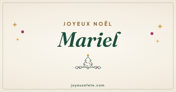 Image « Joyeux Noël Mariel » au format large