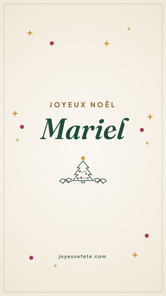 Image « Joyeux Noël Mariel » au format story