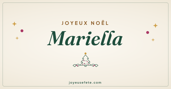 Image « Joyeux Noël Mariella » au format large