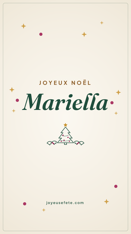 Image « Joyeux Noël Mariella » au format story