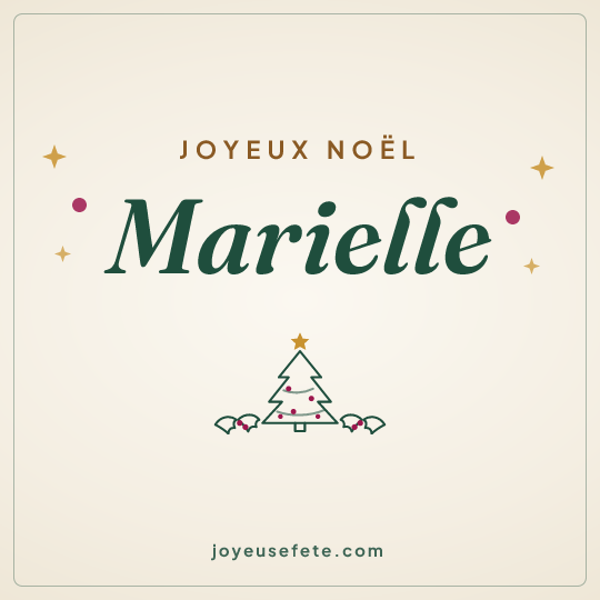 Image carrée « Joyeux Noël Marielle » pour WhatsApp
