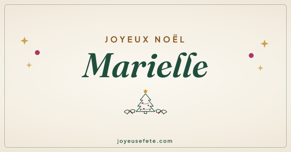 Image « Joyeux Noël Marielle » au format large
