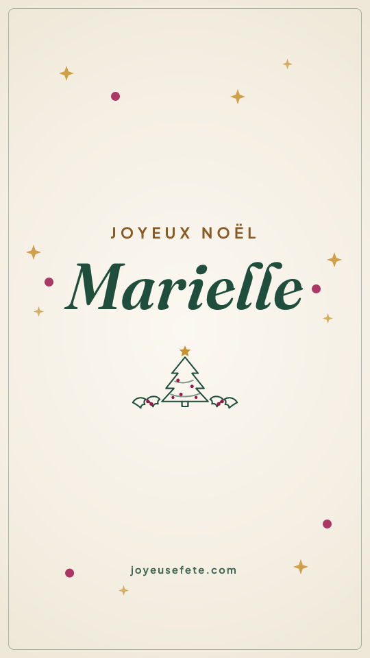 Image « Joyeux Noël Marielle » au format story