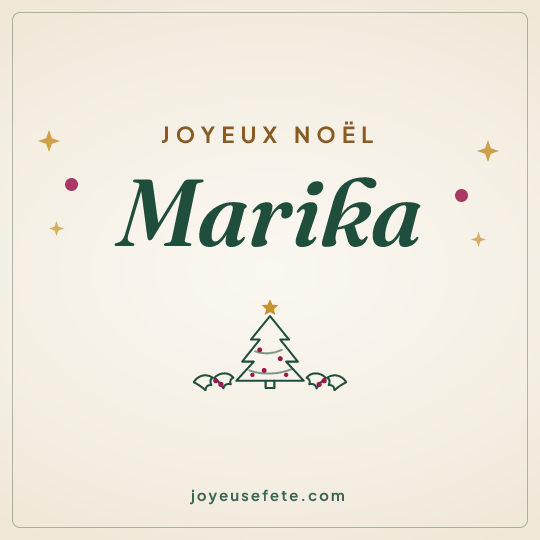 Image carrée « Joyeux Noël Marika » pour WhatsApp