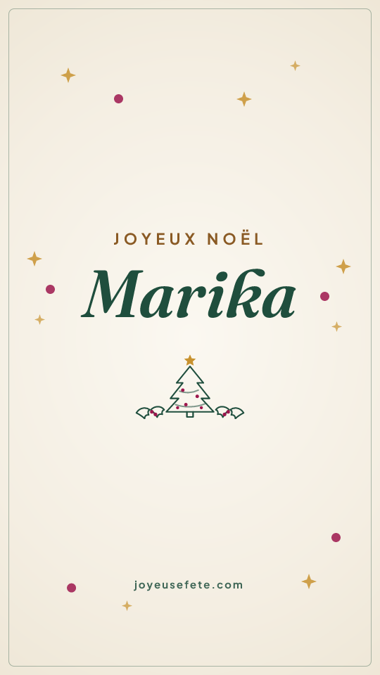 Image « Joyeux Noël Marika » au format story