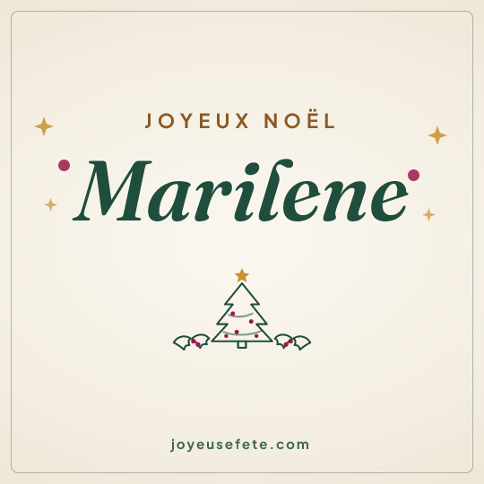 Image carrée « Joyeux Noël Marilene » pour WhatsApp