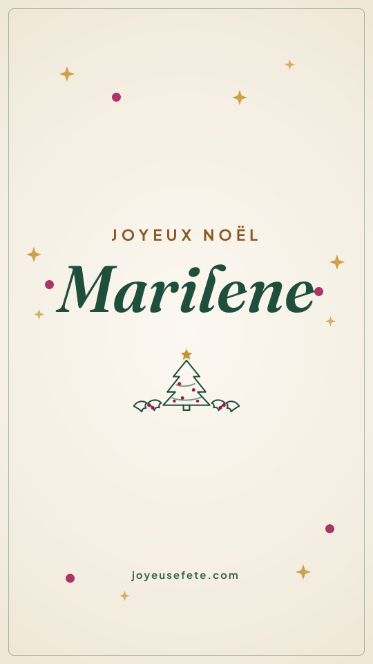 Image « Joyeux Noël Marilene » au format story