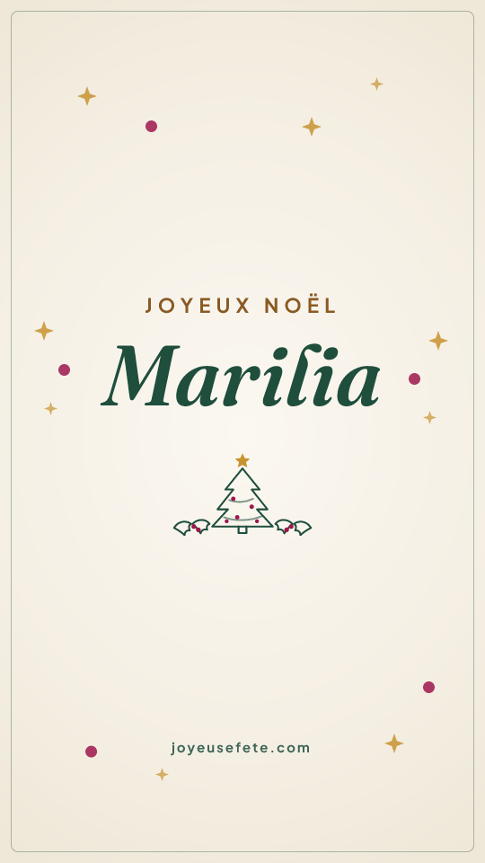 Image « Joyeux Noël Marilia » au format story