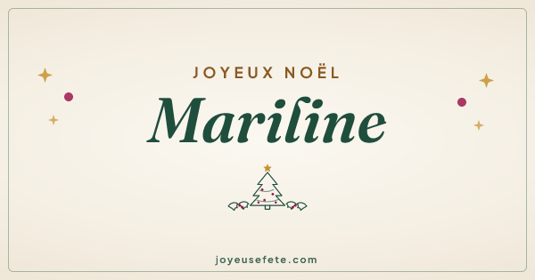 Image « Joyeux Noël Mariline » au format large