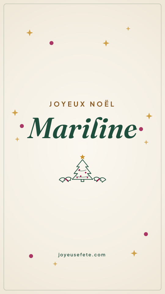 Image « Joyeux Noël Mariline » au format story