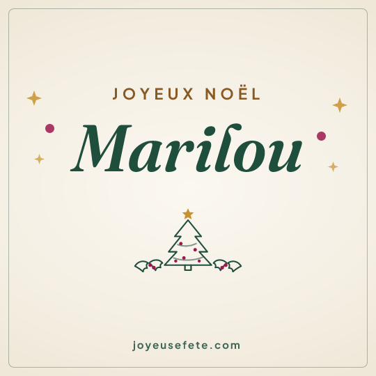 Image carrée « Joyeux Noël Marilou » pour WhatsApp