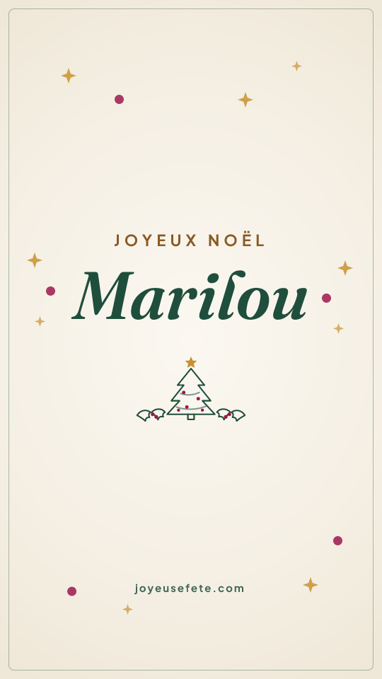 Image « Joyeux Noël Marilou » au format story