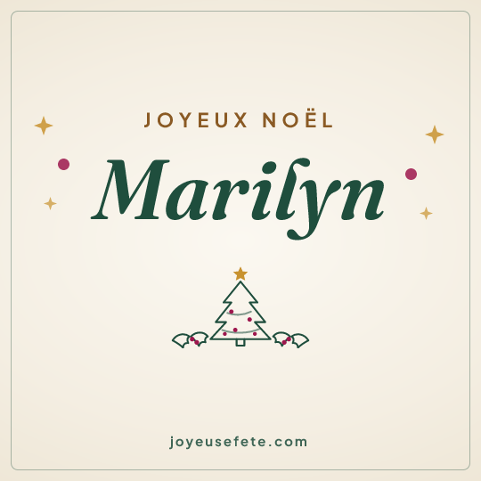 Image carrée « Joyeux Noël Marilyn » pour WhatsApp