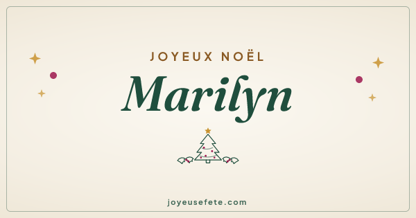 Image « Joyeux Noël Marilyn » au format large