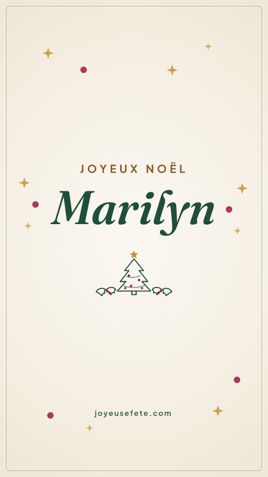 Image « Joyeux Noël Marilyn » au format story