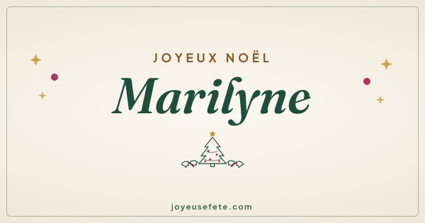Image « Joyeux Noël Marilyne » au format large