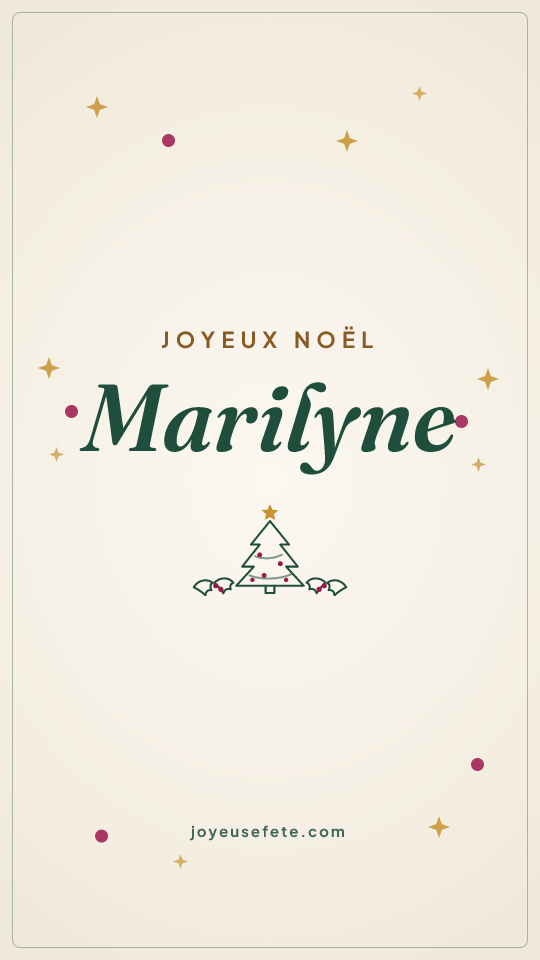 Image « Joyeux Noël Marilyne » au format story