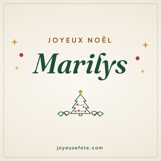 Image carrée « Joyeux Noël Marilys » pour WhatsApp