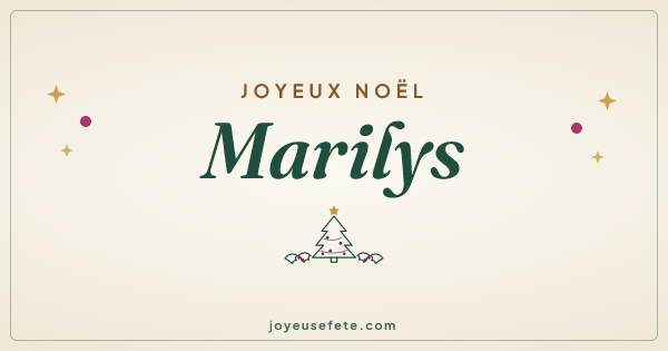 Image « Joyeux Noël Marilys » au format large