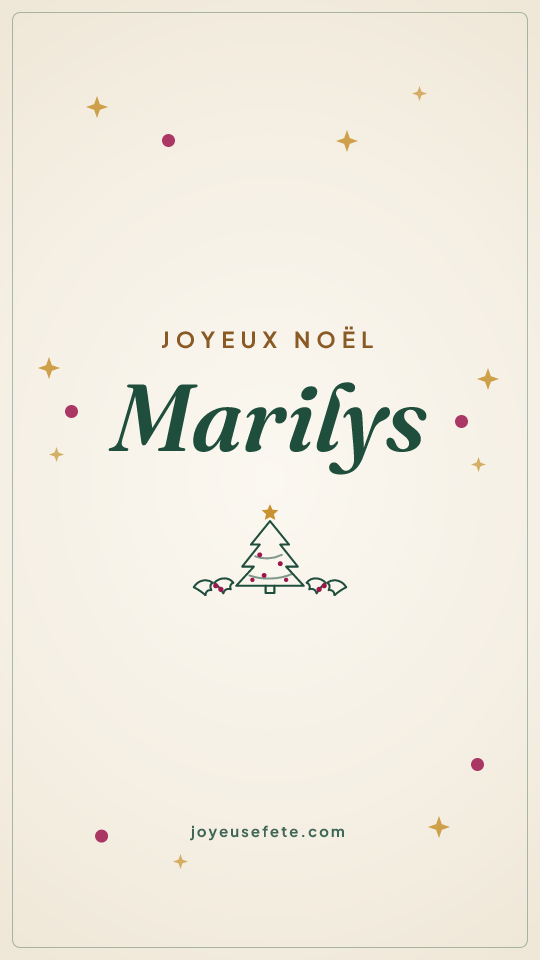 Image « Joyeux Noël Marilys » au format story