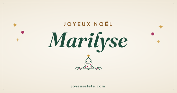 Image « Joyeux Noël Marilyse » au format large
