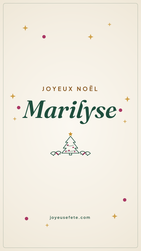 Image « Joyeux Noël Marilyse » au format story