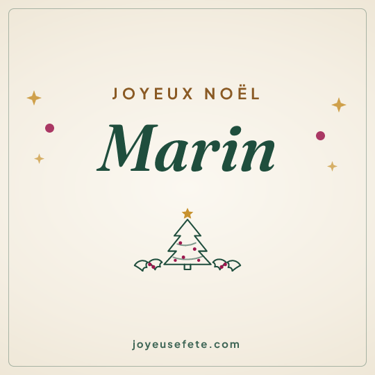 Image carrée « Joyeux Noël Marin » pour WhatsApp