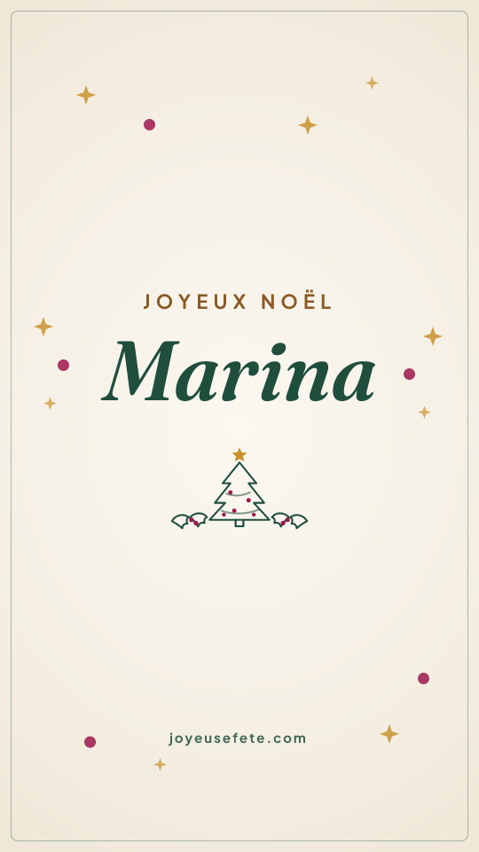 Image « Joyeux Noël Marina » au format story