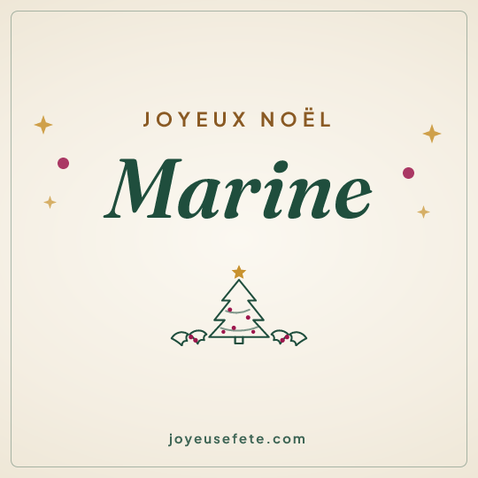Image carrée « Joyeux Noël Marine » pour WhatsApp