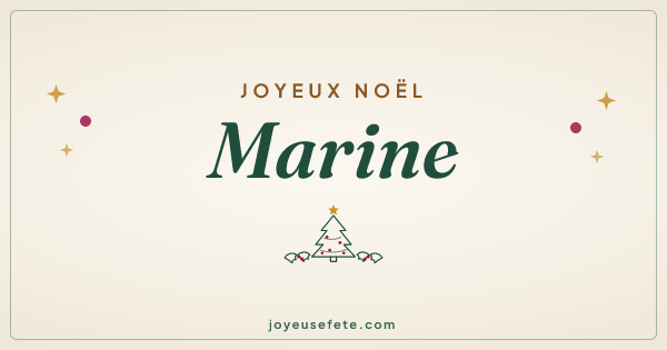 Image « Joyeux Noël Marine » au format large