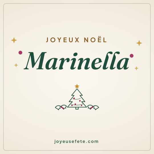 Image carrée « Joyeux Noël Marinella » pour WhatsApp