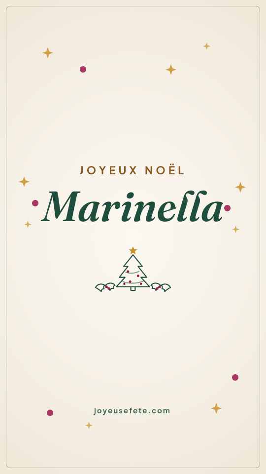 Image « Joyeux Noël Marinella » au format story