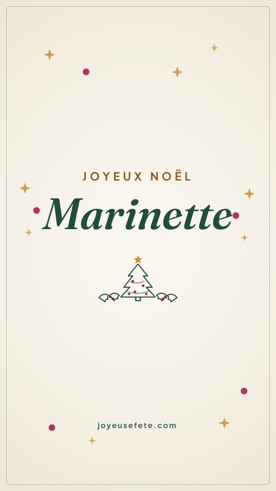 Image « Joyeux Noël Marinette » au format story