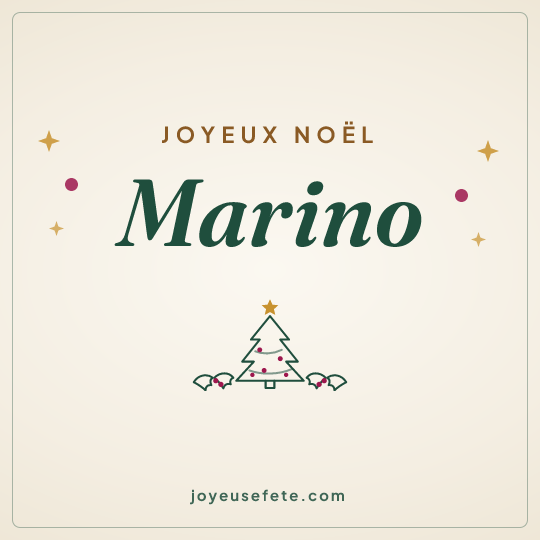 Image carrée « Joyeux Noël Marino » pour WhatsApp