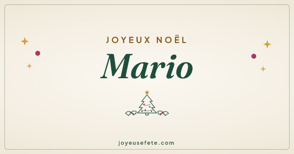 Image « Joyeux Noël Mario » au format large
