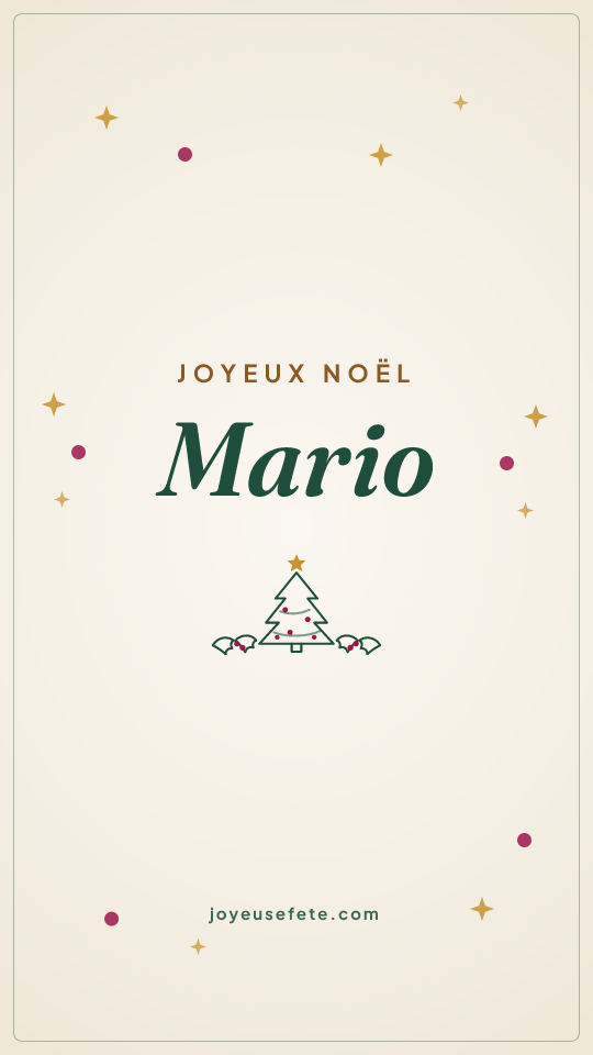 Image « Joyeux Noël Mario » au format story