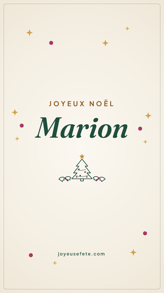 Image « Joyeux Noël Marion » au format story