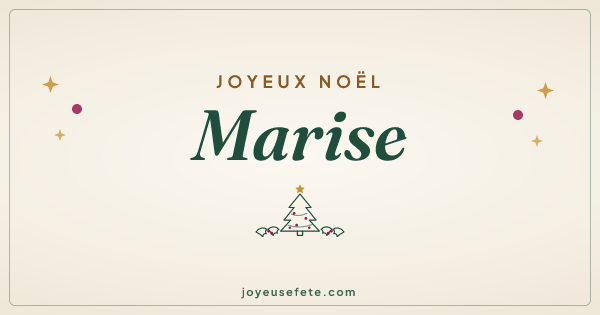 Image « Joyeux Noël Marise » au format large