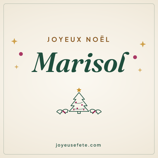 Image carrée « Joyeux Noël Marisol » pour WhatsApp
