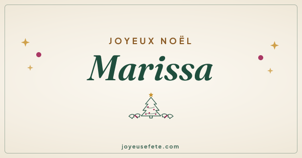 Image « Joyeux Noël Marissa » au format large