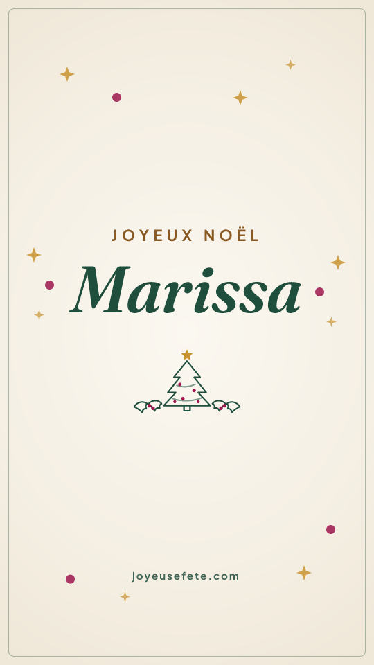 Image « Joyeux Noël Marissa » au format story