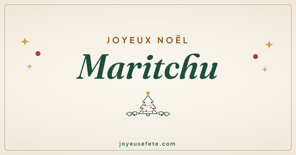 Image « Joyeux Noël Maritchu » au format large