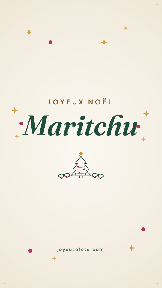 Image « Joyeux Noël Maritchu » au format story