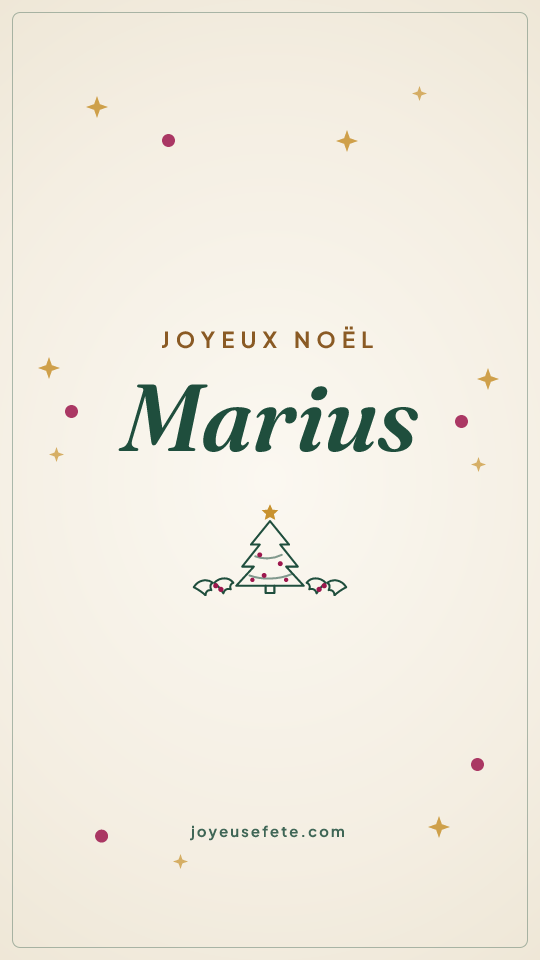Image « Joyeux Noël Marius » au format story