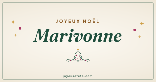 Image « Joyeux Noël Marivonne » au format large