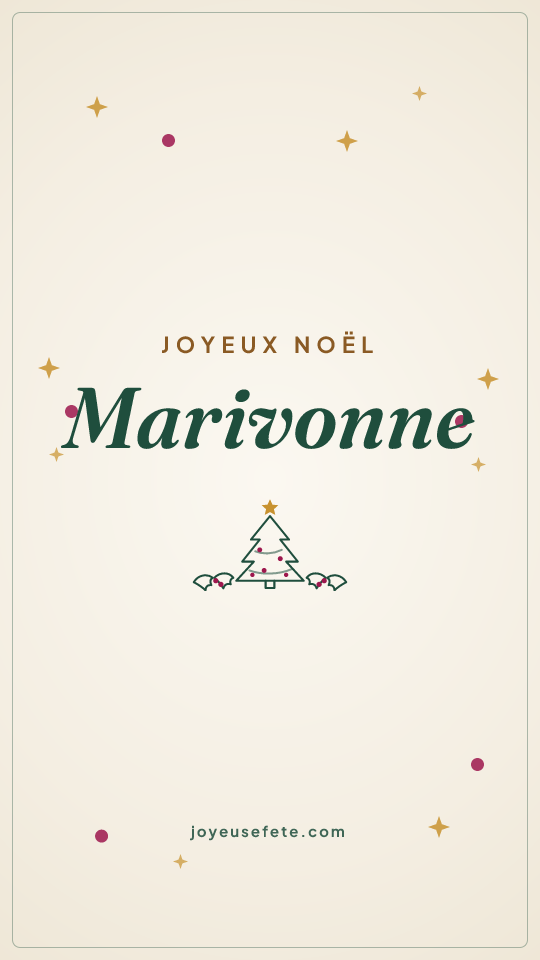 Image « Joyeux Noël Marivonne » au format story