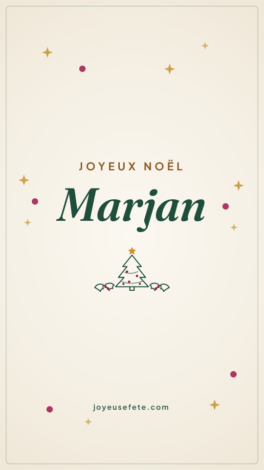 Image « Joyeux Noël Marjan » au format story